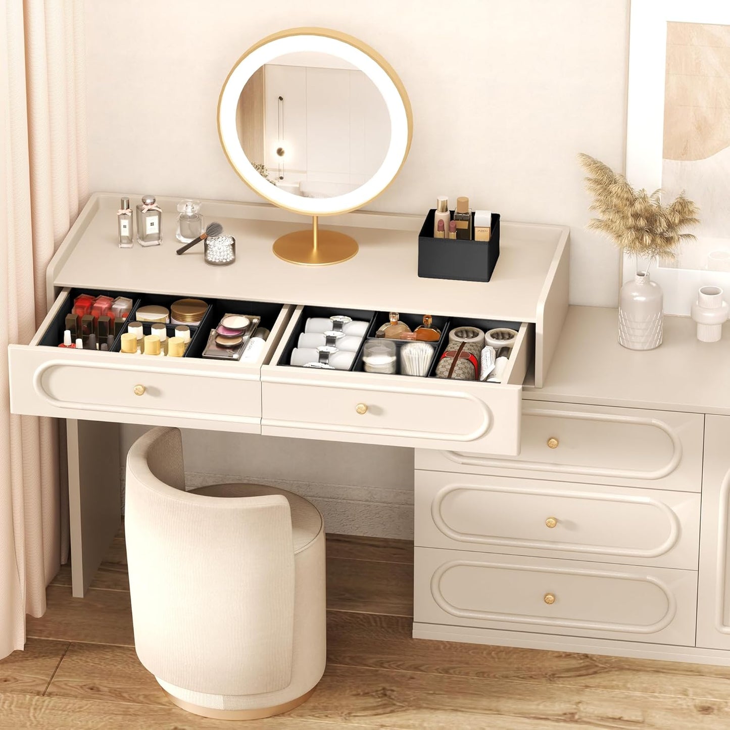 DIMJ Drawer Organizer Clothes Storage - 16 Pack Baby Dresser Organizer for Nursery, Foldable Drawer Dividers for Bedroom Closet Organization, Fabric Storage Bins for Socks, Underwears, Bras