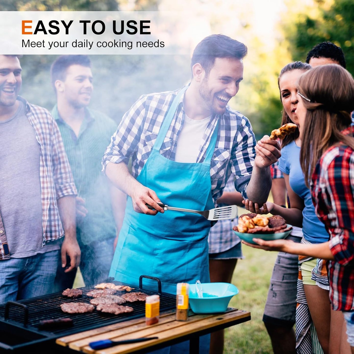 Stainless Steel Spatula Set, 1PC Heavy Duty Turner/Metal Spatula, High Heat Resistant Kitchen Cooking Utensils, Ideal Cookware for Frying Steak, Fish, Eggs or Pancakes