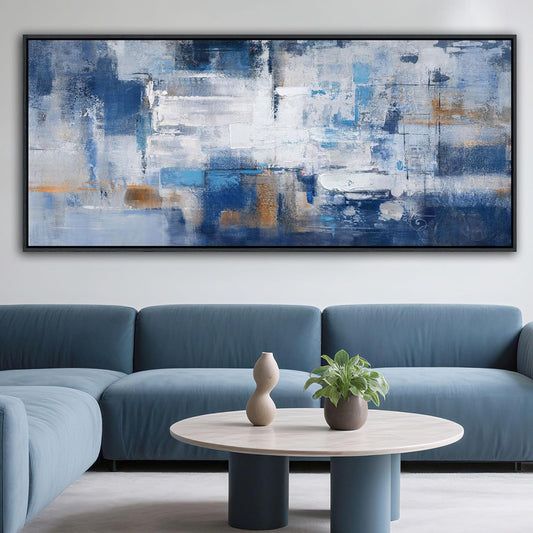 KLAKLA Extra Large Wall Art 86x29 Inches - Abstract Huge Canvas Picture Wall Decor Living Room Oversized Artwork for Walls Bedroom Office Decoration Modern Frame Wall Art