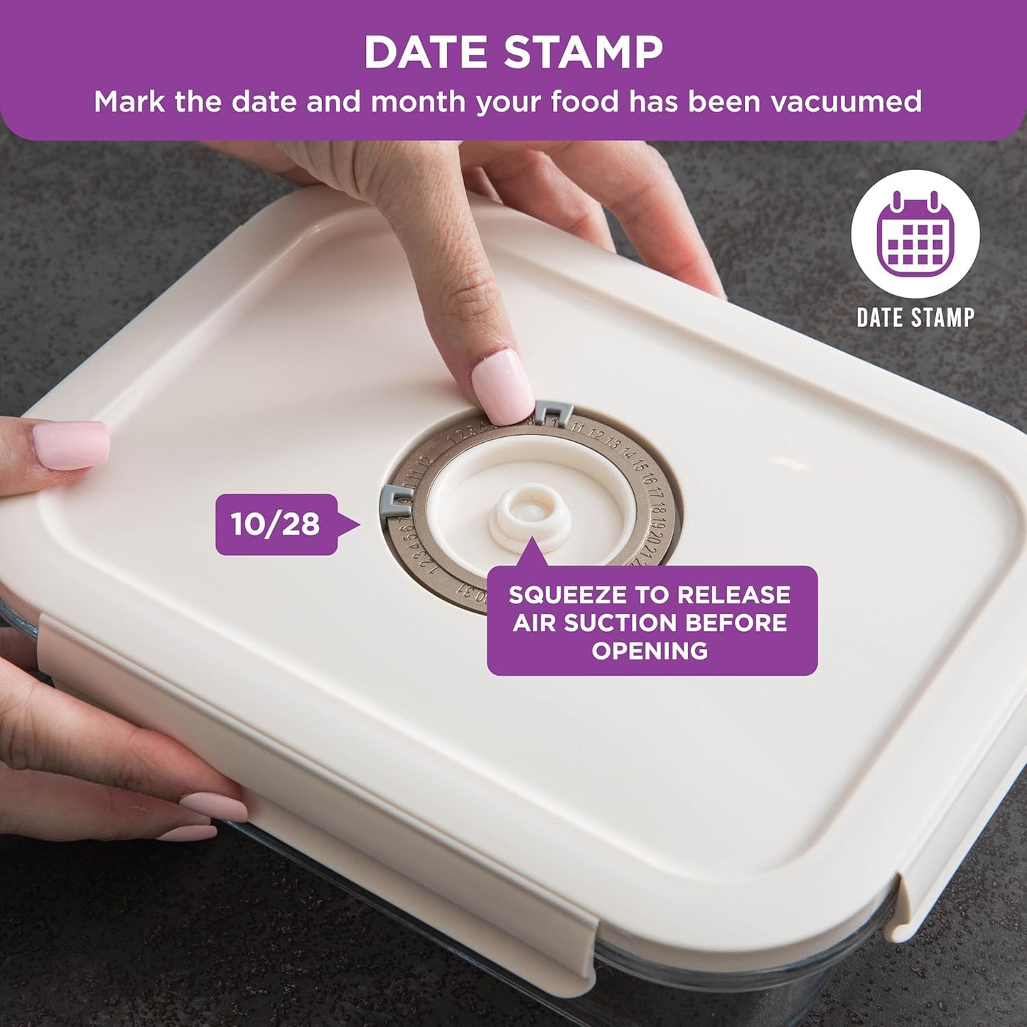 HOLDN’ STORAGE Vacuum Food Storage Containers, Set of 10 Glass Containers with Electronic & Manual Pump - Keep Food Fresh Longer, BPA-Free Glass, Leak-Proof, Ideal for Meal Prep, Marinating