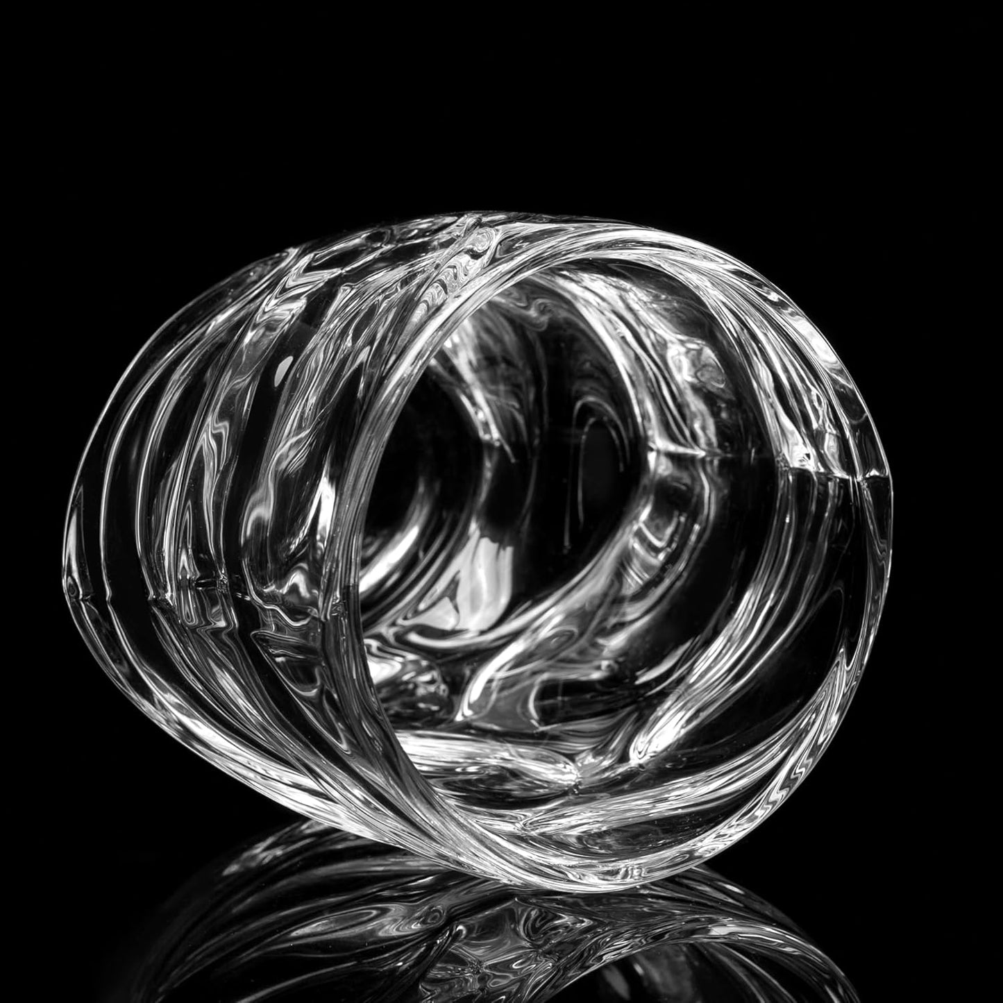 KANARS Whiskey Glass 11 Oz, Set of 2 Crystal Rock Glasses for Scotch Bourbon Snifter Brandy Irish Whisky, Unique Liquor Tumblers for Men Dad Gift