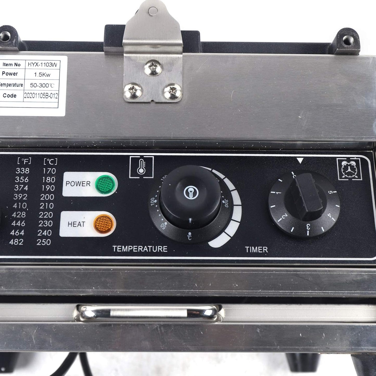 110V Commercial Electric Waffle Maker, 1500W 3 Compartment Flip Waffle Maker Iron Machine, Square Waffle Maker with Temperature and Time Control for Bakeries Snack Bar Family