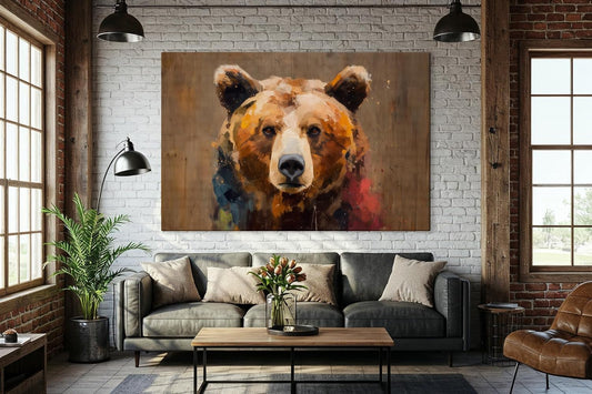 Wildlife Canvas Prints - Wild Animals Home Decor - Medium, Large, and Extra Large Wall Art for Living Room, Bathroom, Kitchen (Street Art Spirit, 39L" x 59W")