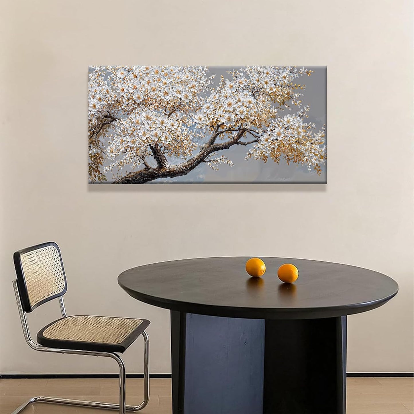 Modern Wall Art Decor White Flowers On Tree Artwork For Walls Decor Ready To Hang Pictures For Bedroom Wall Decor Living Room Office Kitchen Bathroom Canvas Prints 20x40 Inch