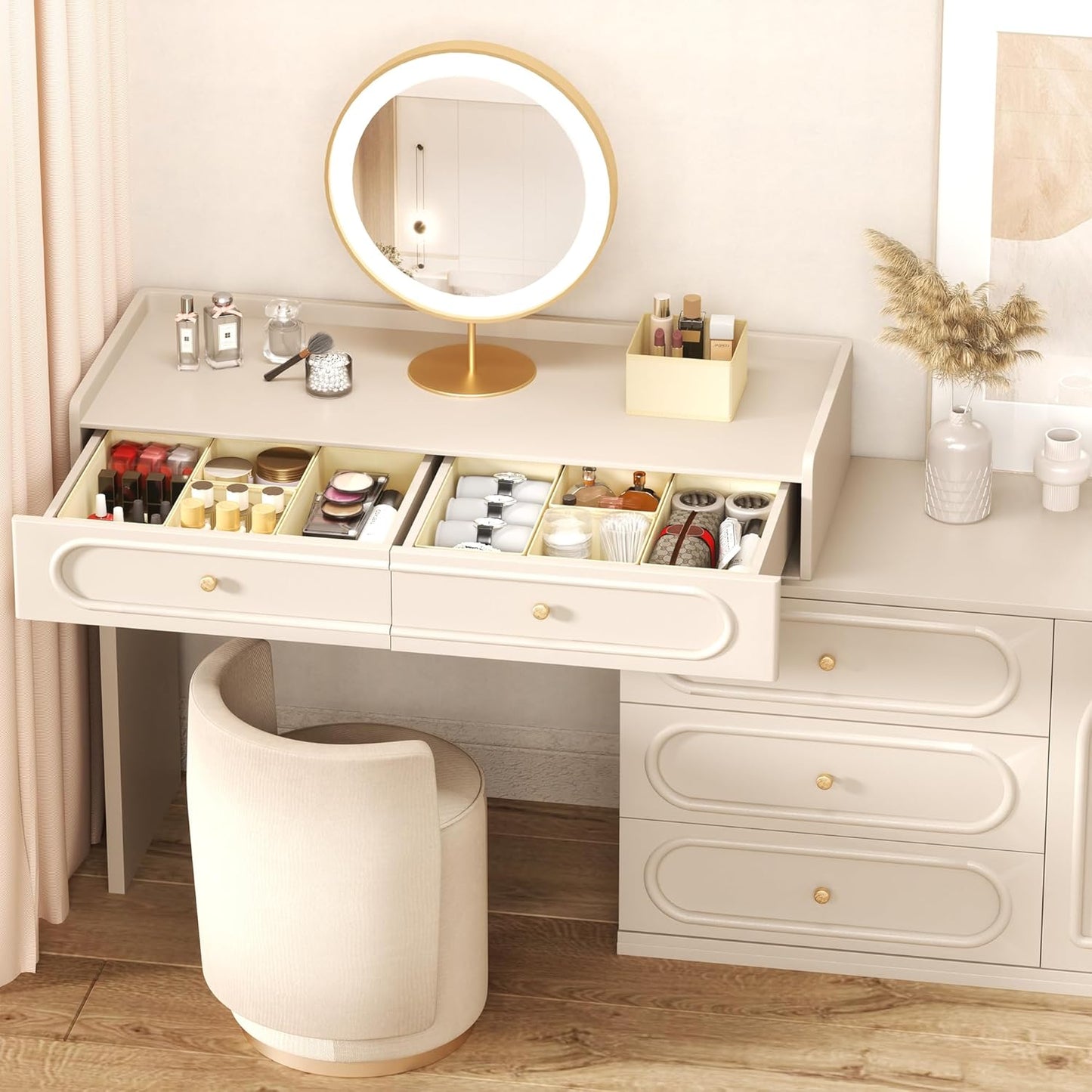 DIMJ Drawer Organizer Clothes Storage - 16 Pack Baby Dresser Organizer for Nursery, Foldable Drawer Dividers for Bedroom Closet Organization, Fabric Storage Bins for Socks, Underwears, Bras