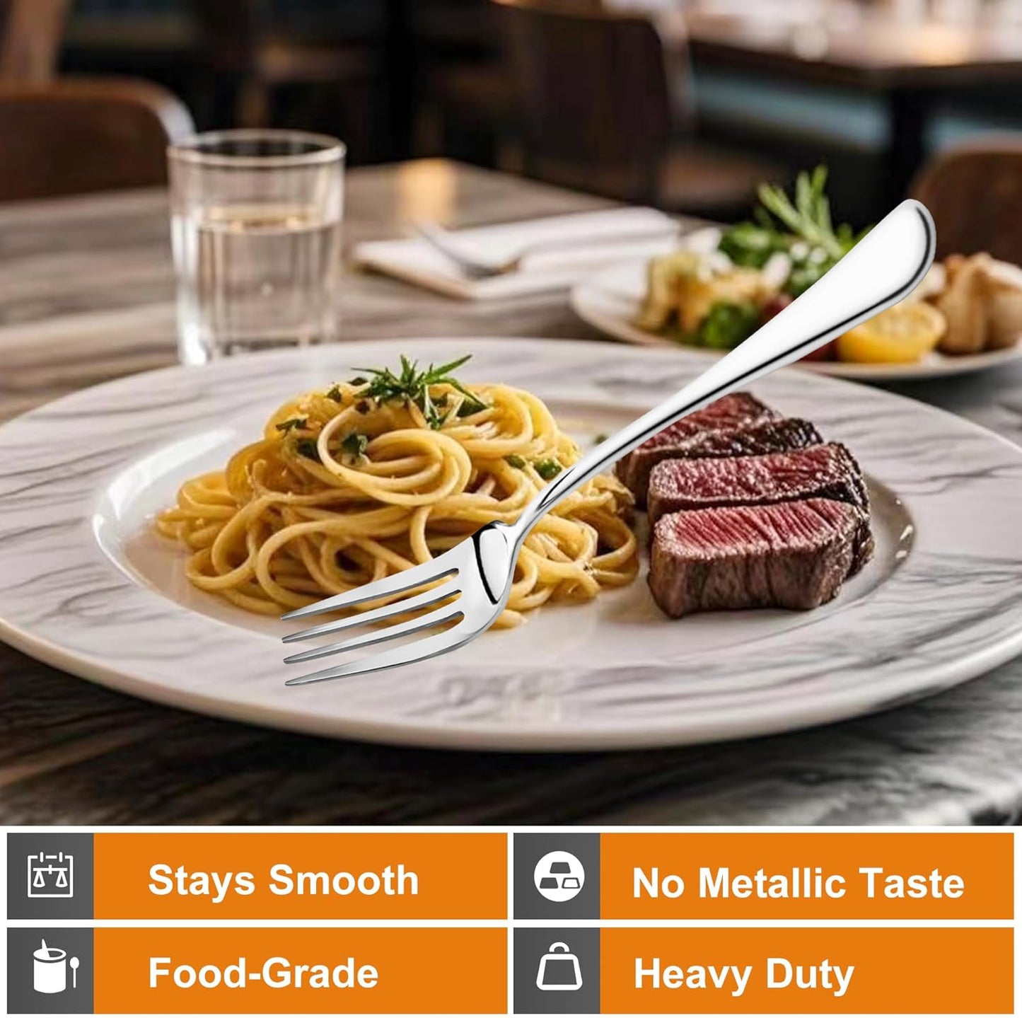 16 Pieces Dinner Forks Set,8" Forks,Food Grade Stainless Steel Dinner Forks,Fine Fork Set for Home,Kitchen,Restaurant,Mirror Polished and Dishwasher Safe