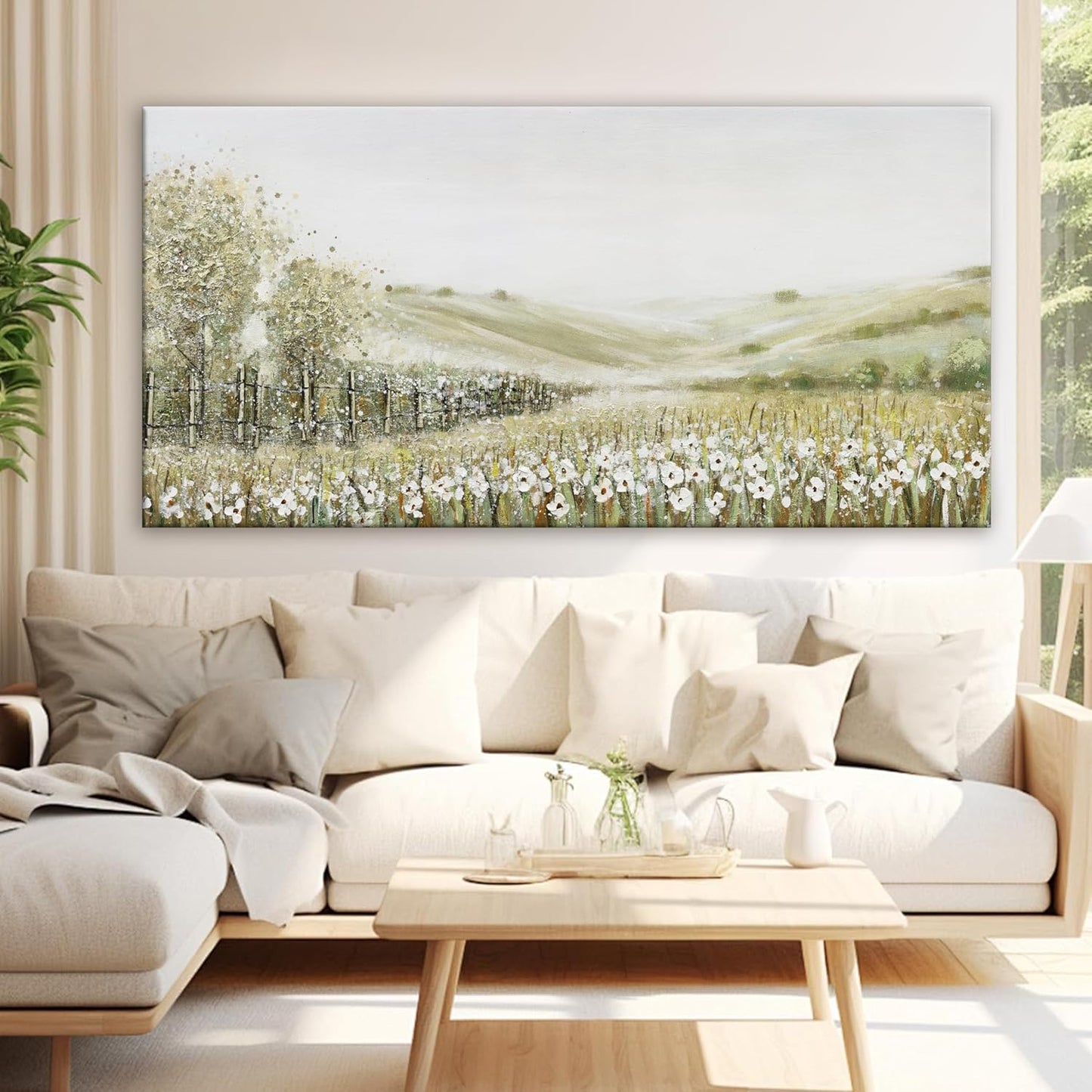 QSQ Wall Art Decor Natural Wall Decorations Home Decor Wall Art Prints Mountain Wilderness Landscape Large Size Artwork for Living Room Wall Bedroom Kitchen Office Decor 29"×58"