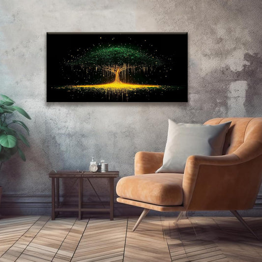 Tsomzxng Canvas Art Wall Decor Print Modern Abstract Tree Wall Art For Bedroom Modern Tree Black And Gold Wall Art Home Wall Decorations Landscape Paintings Pictures Artwork Aesthetic 20 X 40 In