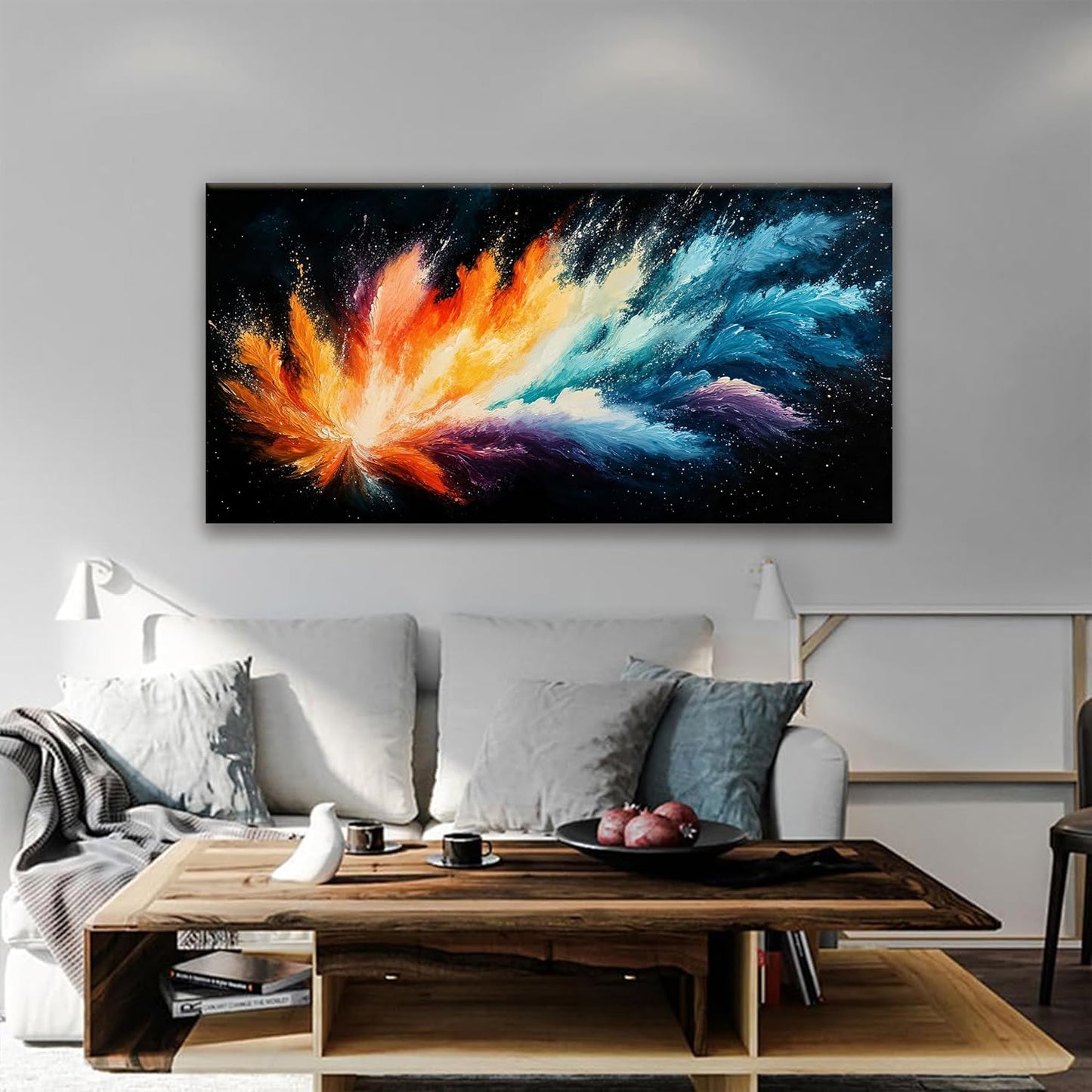 Tsomzxng Colorful Abstract Wall Art Maximalist Canvas Wall Art Decor Prints Modern Colorful Abstract Wall Decor Artwork For Living Room Bedroom Kitchen Office Artwork Ready To Hang 24" × 48"