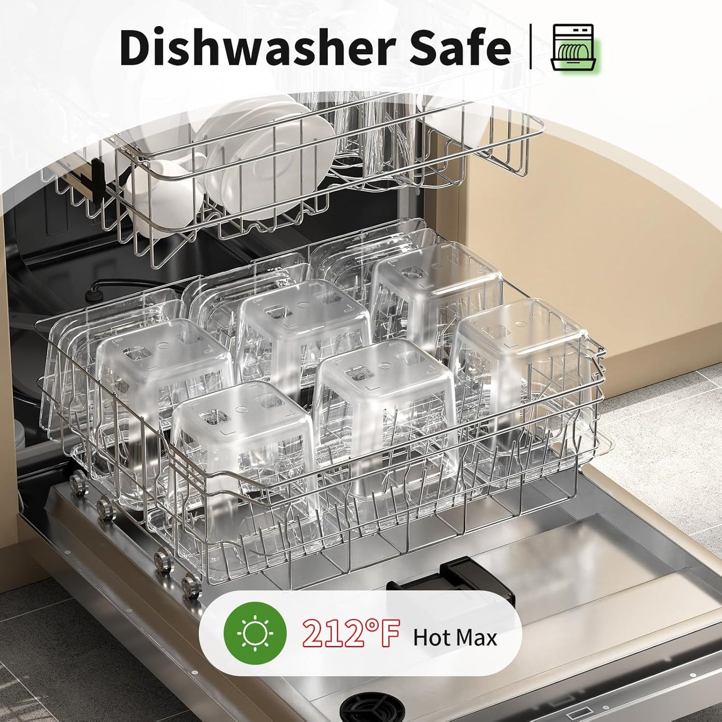 1/6 6'' 12 Pack Plastic Food Pans With Lids, Clear Food Pan, Commercial Stackable Polycarbonate Freezer-Safe for Fruits Vegetables Restaurant Kitchen