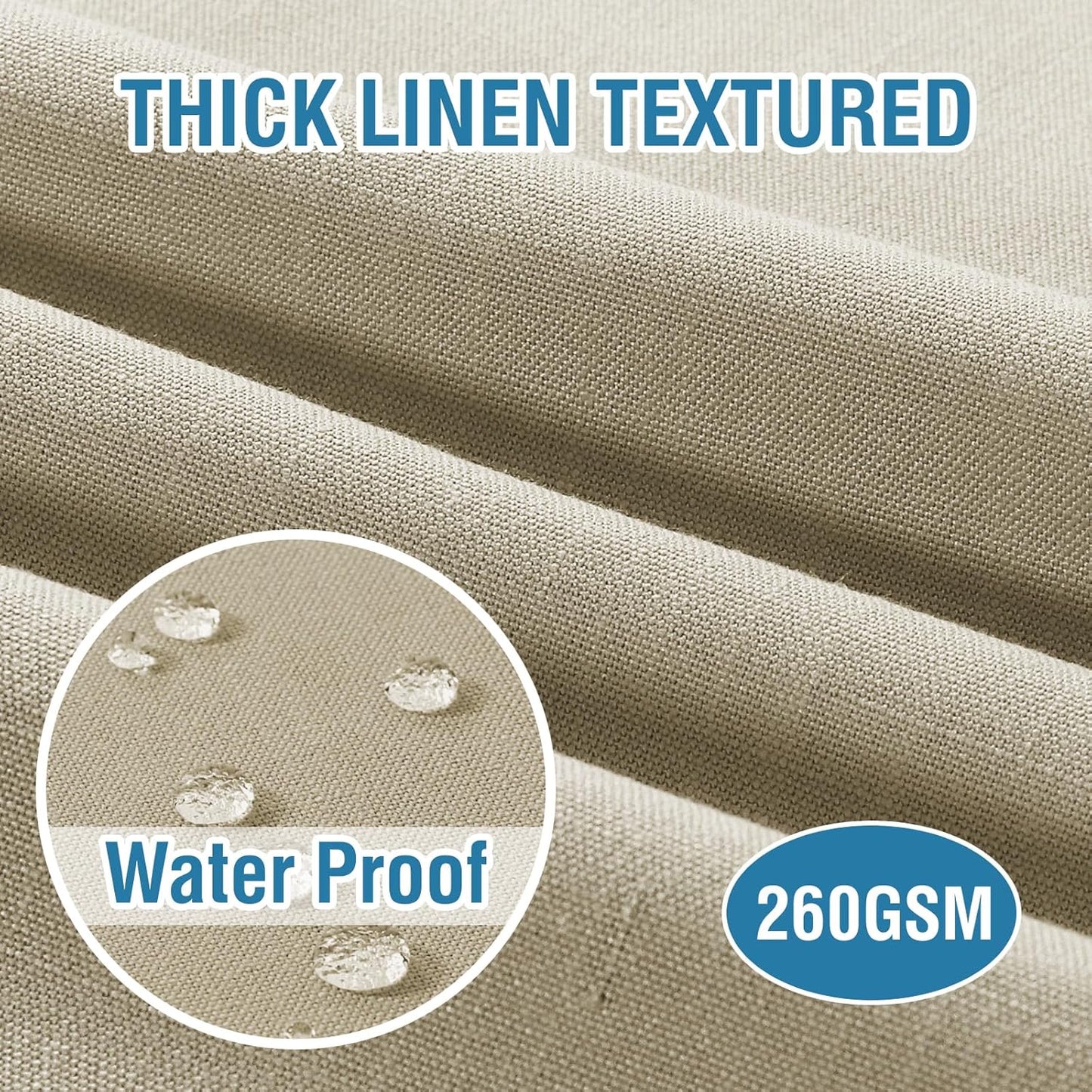 H.VERSAILTEX Cloth Napkins Set of 12 (18" X 18") Linen Textured Dinner Napkins Waterproof Extra Soft Thick Durable Reusable Napkins with Hemmed Edges for Dinners, Weddings and Everyday Use, Taupe