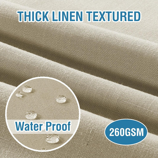 H.VERSAILTEX Cloth Napkins Set of 12 (18" X 18") Linen Textured Dinner Napkins Waterproof Extra Soft Thick Durable Reusable Napkins with Hemmed Edges for Dinners, Weddings and Everyday Use, Taupe