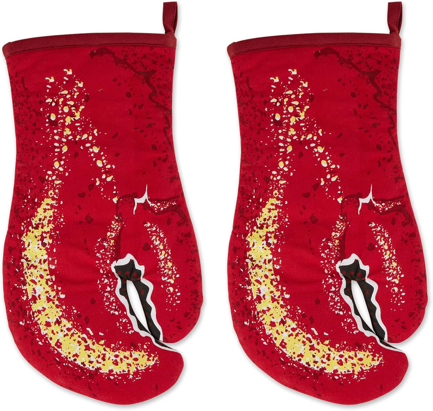 DII Nautical Collection Cotton Kitchen, Oven Mitt Set, 7.5x13, Lobster Claws, 2 Piece