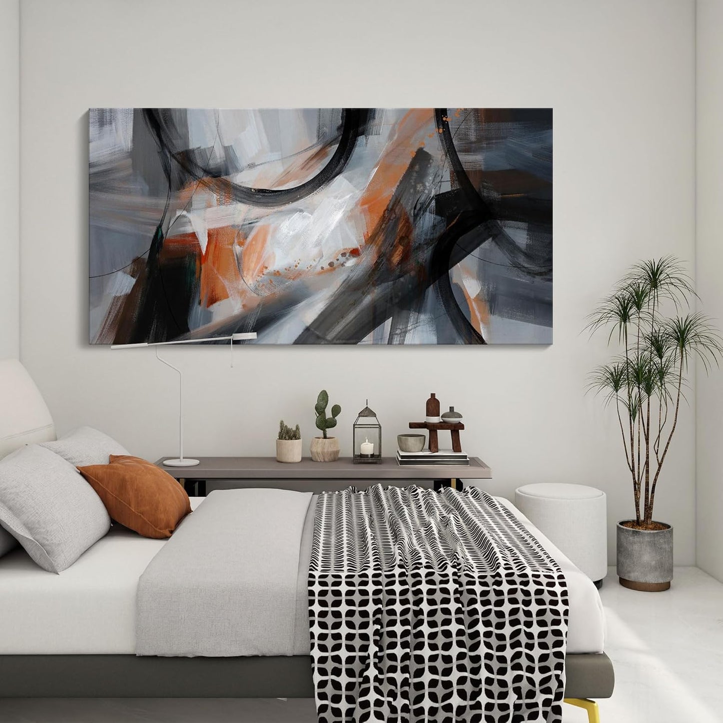 KLAKLA Large Wall Art - Abstract Canvas Wall Decor Modern Print Picture Artwork for Living Room Office Bedroom Home Decor - 58x29 Inches