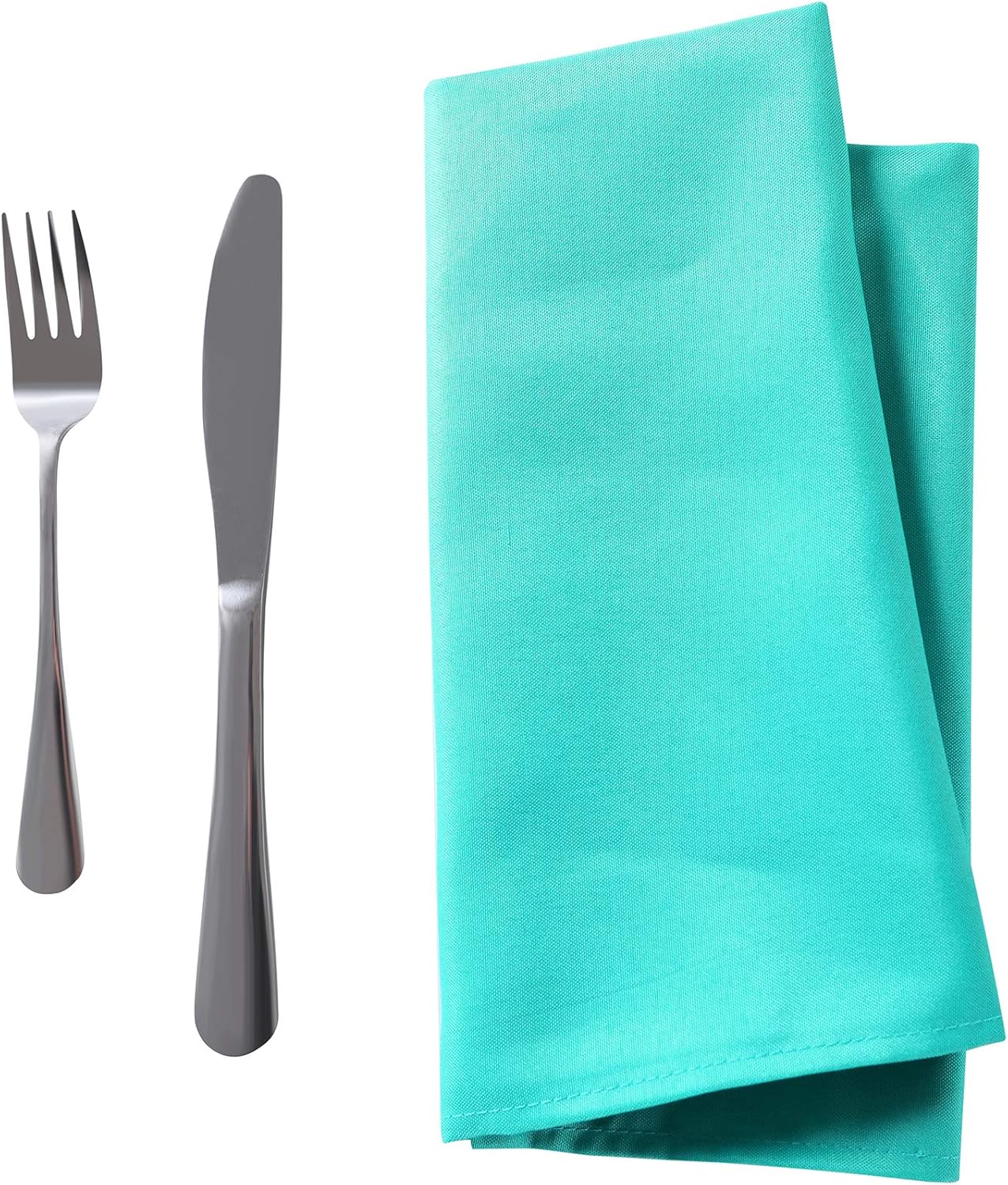 Bailarina Cloth Napkins Set of 40,17x17 inches Dinner Napkins Cloth Washable,Polyester Square Table Cloth Napkin Bulk with Hemmed Edges Ideal for Banquets, Parties and Weddings-Turquoise