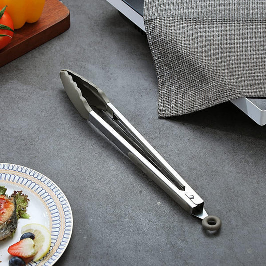 Berglander Cooking Tongs Heavy Duty Food Tongs For Cooking With Silicone Tips, Kitchen Tongs, Grill Tongs, Dishwasher Safe, Easy to Clean