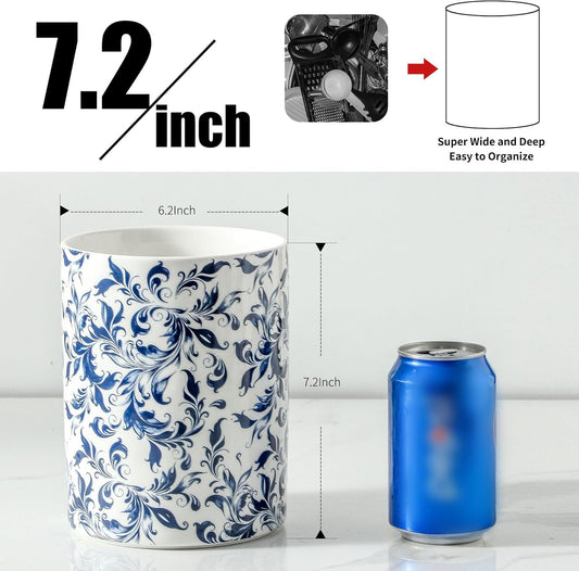 kitchen tool holder,kitchen spatula holder-extra large utensil holder,utensil holder ceramic apartment essentials（7.2in×6.2in）