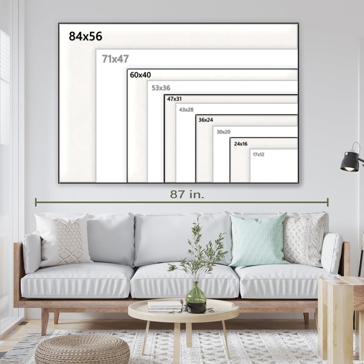 Wildlife Canvas Prints - Wild Animals Home Decor - Medium, Large, and Extra Large Wall Art for Living Room, Bathroom, Kitchen (Elephant Family, 55L" x 83W"- 3 Panels)