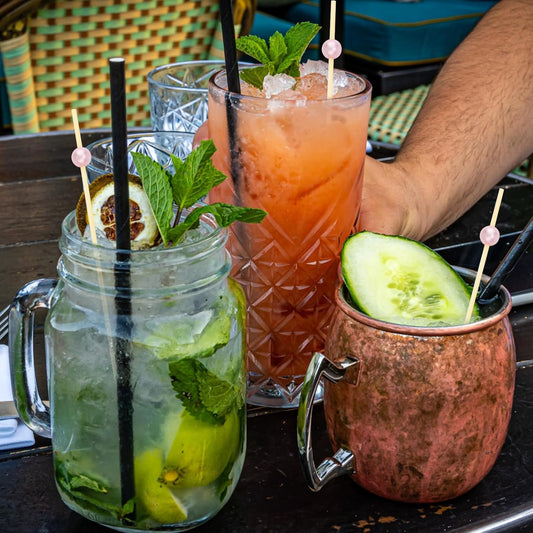 1000 PCS Pink Cocktail Toothpicks for Appetizers, Natural Bamboo Coctail Skewers Sticks, Pearl Decorative Cocktail Tooth Picks for Drinks, Fruit, Charcuterie, Wedding Food Party Fancy 4.7 Inch Long