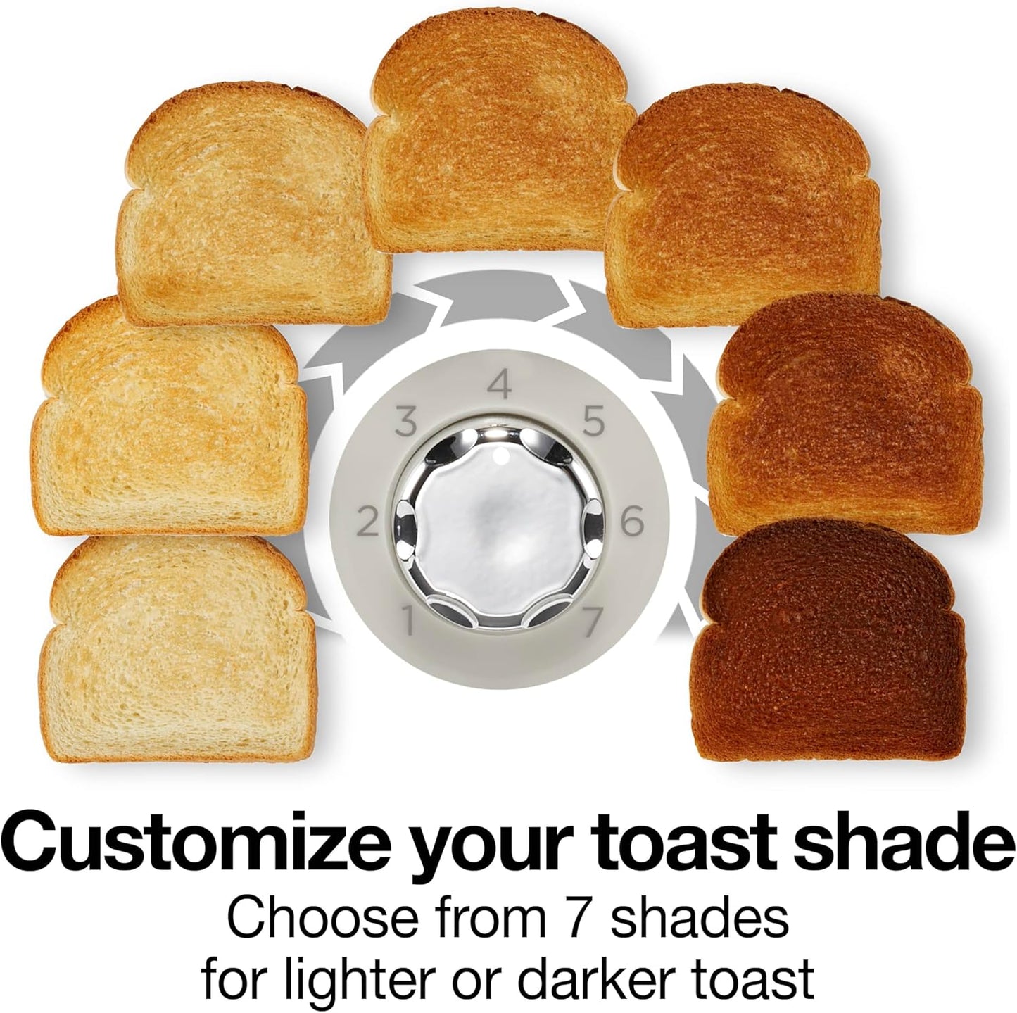 Proctor Silex Plastic 2 Slice Toaster, Bagel, Defrost & Cancel Buttons, Browning Control With 7 Shades, Auto Shutoff, Slide-Out Crumb Tray, Oat White (22660)