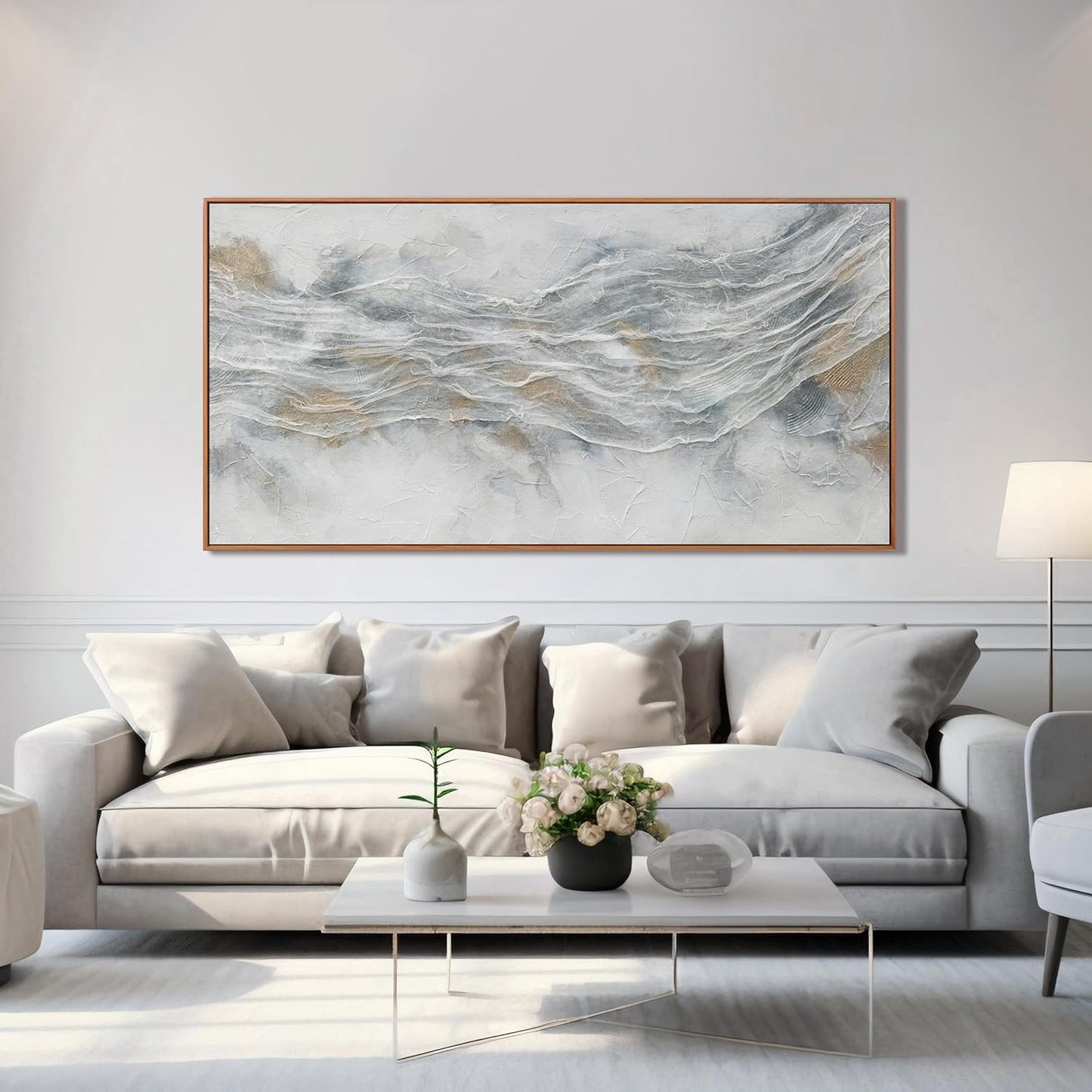 Abstract Canvas Wall Art Decor Modern Wall Art Pictures for Living Room Abstract Canvas Art Wall Decor Large Framed Wall Art Prints Large Artwork for Walls Bedroom Office Decor 29" X 58"