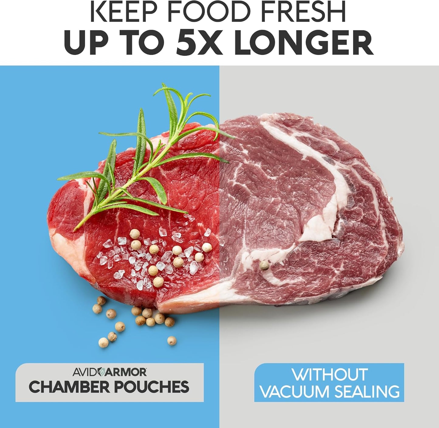 Avid Armor Chamber Vacuum Sealer Bags – Heavy Duty, BPA-Free, Pre-Cut Chamber Vacuum Bags for Food Preservation, Freezer Storage, Sous Vide and more, 250/Pack (11x13) – Multi-Use Vacuum Bags