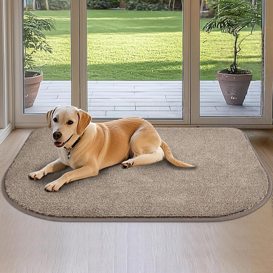 Dirt Trapper Dog Door Mat 32" x 47" / 80cm x 120cm, Washable Kitchen Rug, Non Slip Kitchen Mat for Floor, Absorbent Indoor Entryway Rug for Laundry, Bathroom, Bedroom