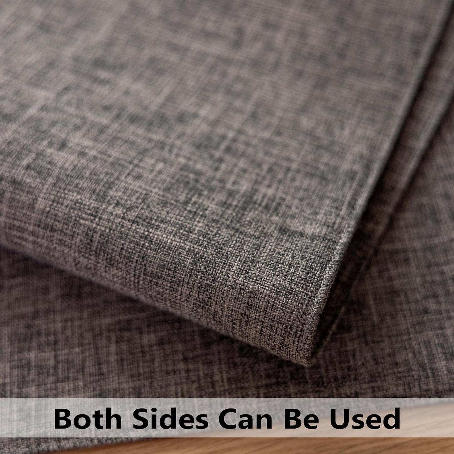 Demetex Placemats Table Mats Set of 6 Heat Resistant Washable Cloth Place Mats for Dining Table Holiday, Dark Grey