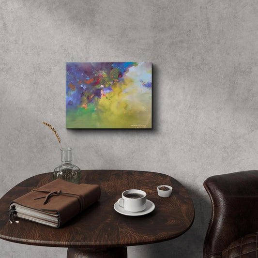 Gloliv Canvas Wall Art for Living Room – Abstract Wall Decor Painting, Artist-Authorized Reproduction Print – Modern Canvas Prints for Office, Bedroom, Bathroom & Kitchen Home Decor 14"x11"