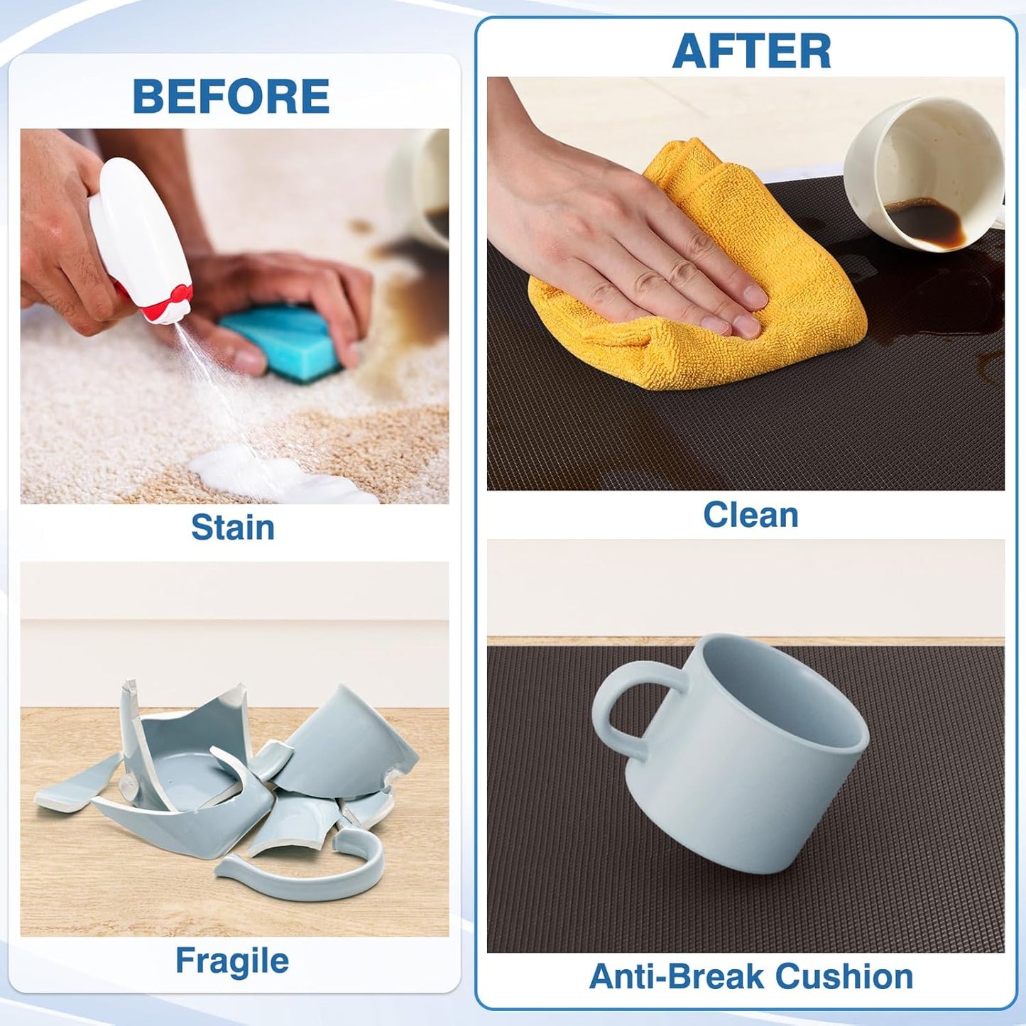 StepRite Kitchen Mats, 2PCS Kitchen Rugs, Cushioned Anti Fatigue Kitchen Mats for Floor, Non-Slip Standing Desk Mat, Waterproof Kitchen Rug Set for Kitchen, Floor, Office,17.3"x30"+17.3"x47",Chocolate