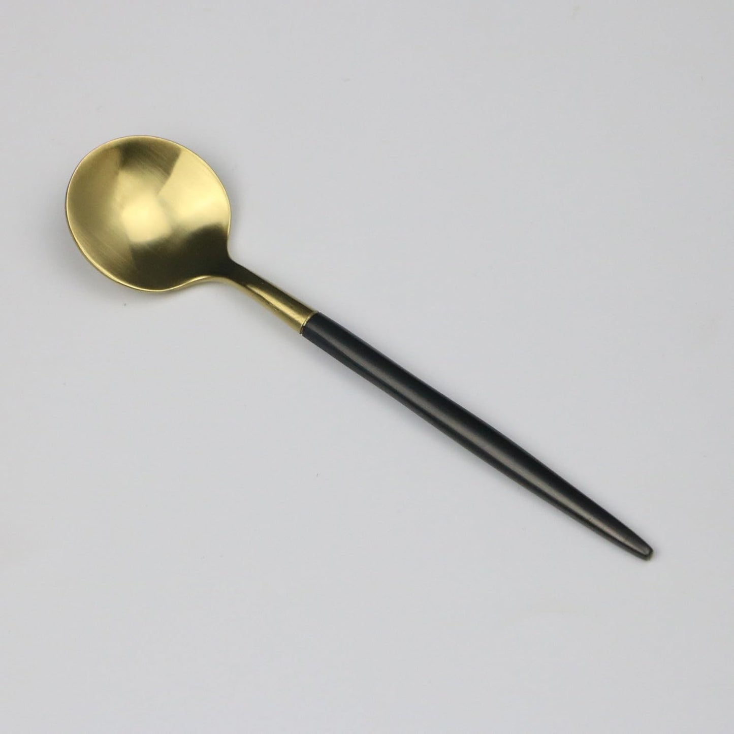 20-Pieces Luxury Black Handle Gold 18/10 Stainless Steel Flatware Set, Matte Finish, Service for 4