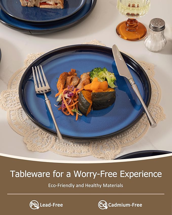 Dinnerware sets plates and bowls sets modern plates stoneware dinnerware set Plates and Bowls Set for 4, 12 Pieces Dishes,Microwave and Dishwasher Safe Tableware (style - 3, 4 - Set (12pcs))