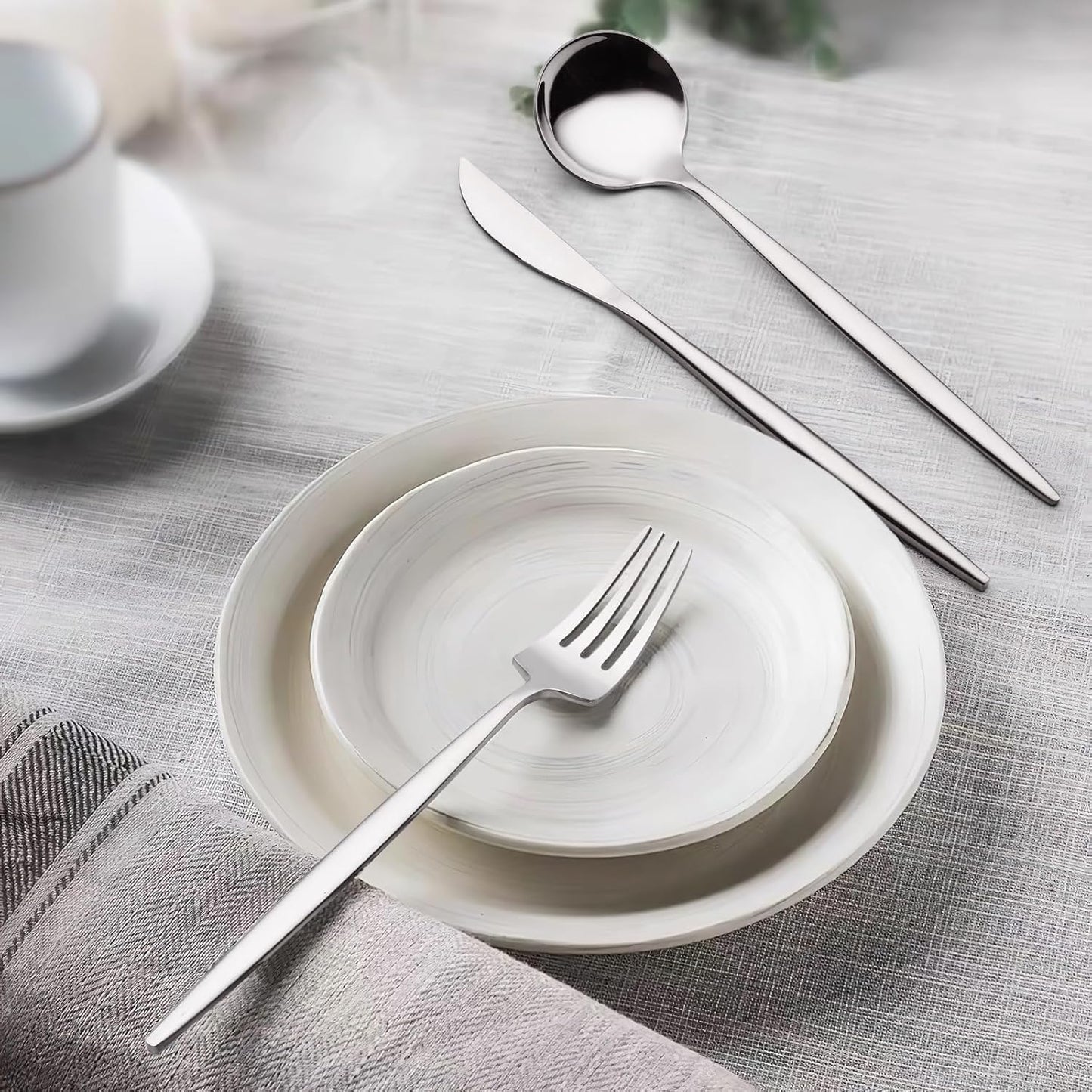 Silverware Set 20 Piece, Wildone Stainless Steel Flatware Set Service for 4, Cutlery Utensil Sets for Home Restaurant, Include Knife Fork Spoon Set, Dishwasher Safe