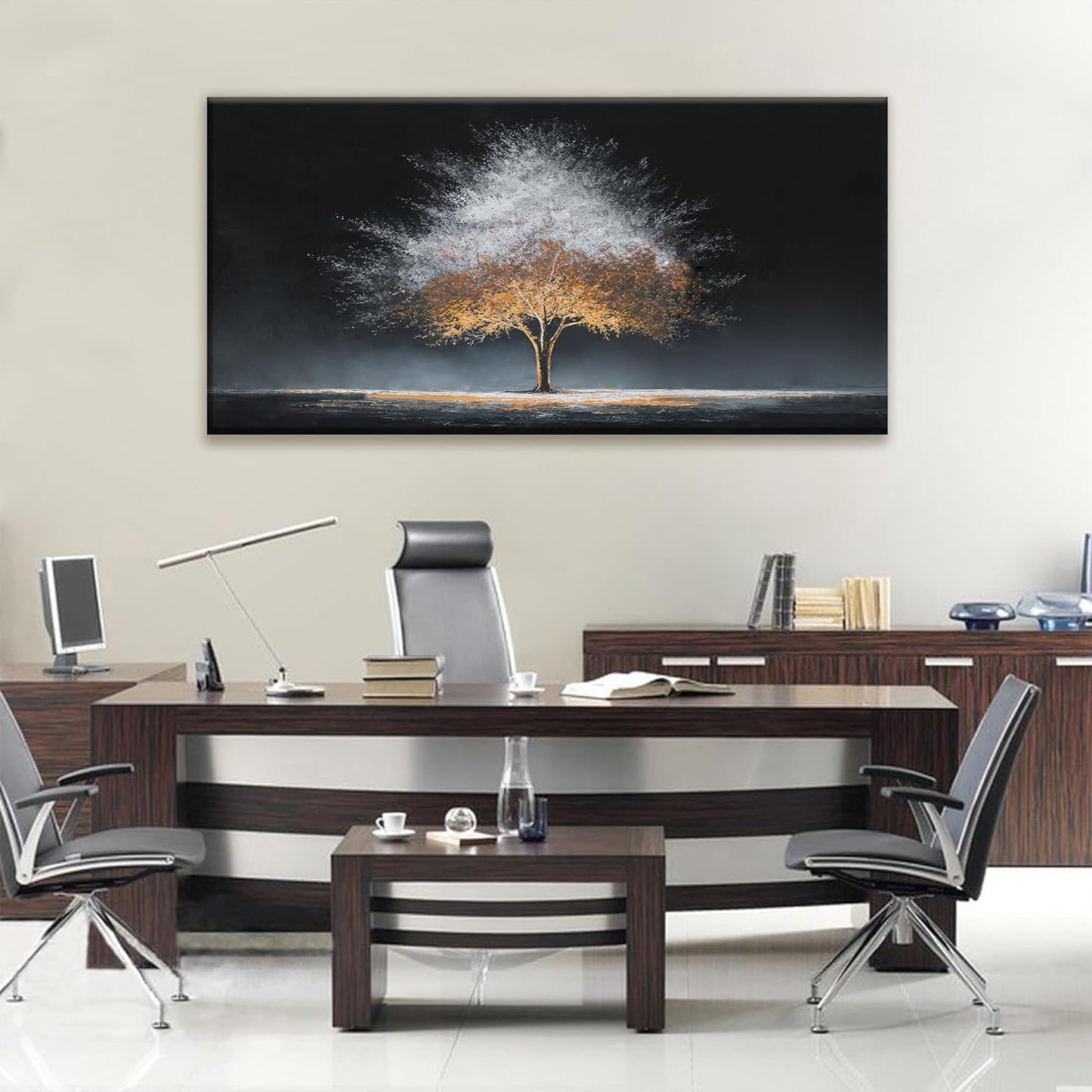 Large Canvas Wall Art For Living Room Home Wall Decor Burning Gray Tree Of Life Wall Art Decor Modern Artwork Abstract Art Prints Bedroom Kitchen Office 29x58 Inch Canvas Prints