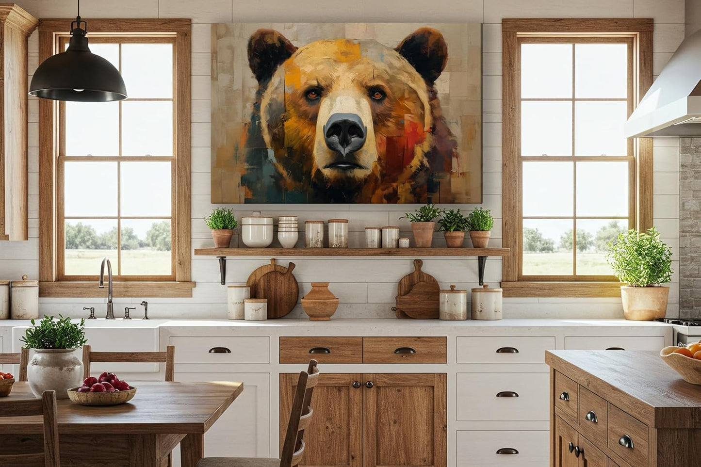 Wildlife Canvas Prints - Wild Animals Home Decor - Medium, Large, and Extra Large Wall Art for Living Room, Bathroom, Kitchen (Fragmented Strength, 28L" x 41W")