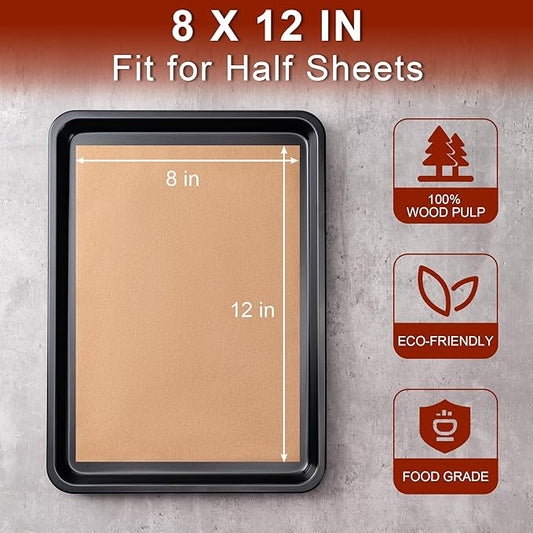 200Pcs Parchment Paper sheets,8 x12 Inches Non-Stick Precut Baking Parchment,Unbleached,Parchment Paper For Baking,Fryer, Cooking,Oven,Perfect for Bread, Cakes, Barbecue