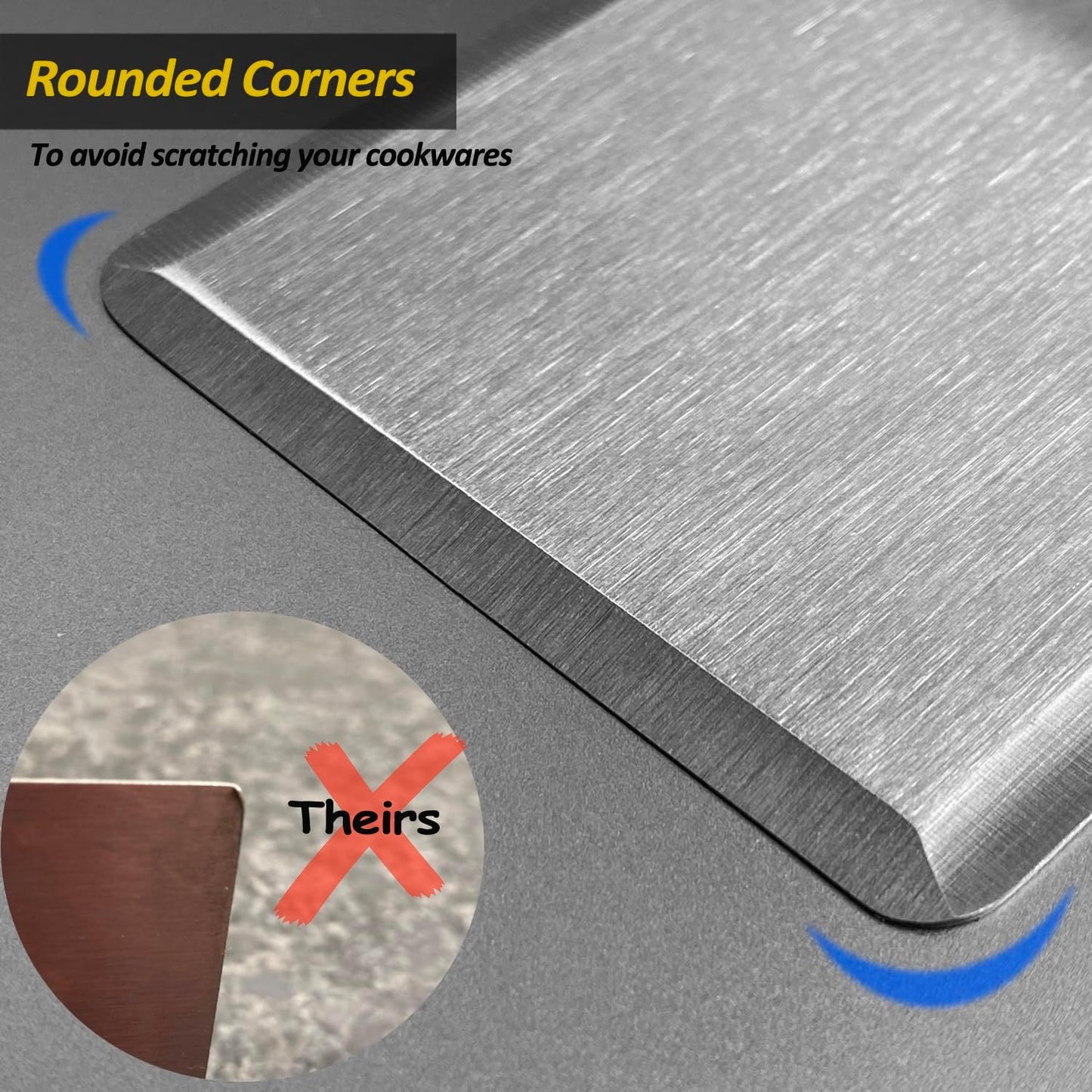 Stainless Steel Metal Spatula, Long Griddle Spatula, Hamburger Smasher Turner Scraper - Pancake Flipper - BBQ Turner and Flat Top Griddle Fliiper - Commercial Grade,3x8 inch