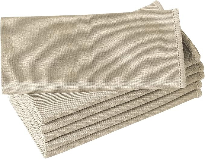 6 Pack Microfiber Glass Cleaning Cloth, 16 Inch X 16 Inch, Lint Free Quickly Clean Window, Glasses, Windshields, Mirrors, and Stainless Steel, Camel
