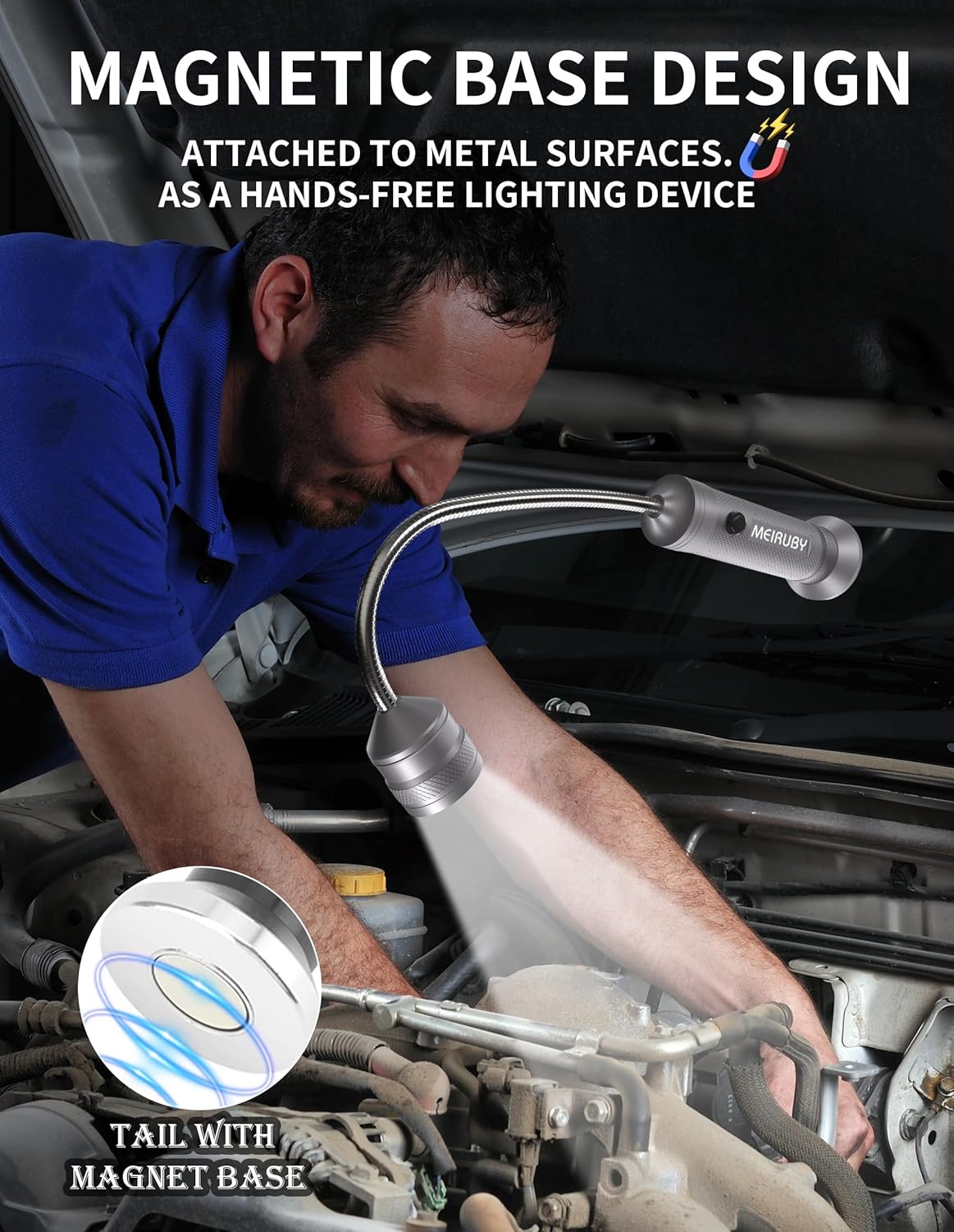 Grill BBQ Stocking Stuffers for Men Adults, 2-Pack Magnetic Barbecue Grill Light: BBQ Grilling Blackstone Griddle Accessories for Outdoor Grills, Birthday Christmas Gifts for Men Dad Husband Grandpa