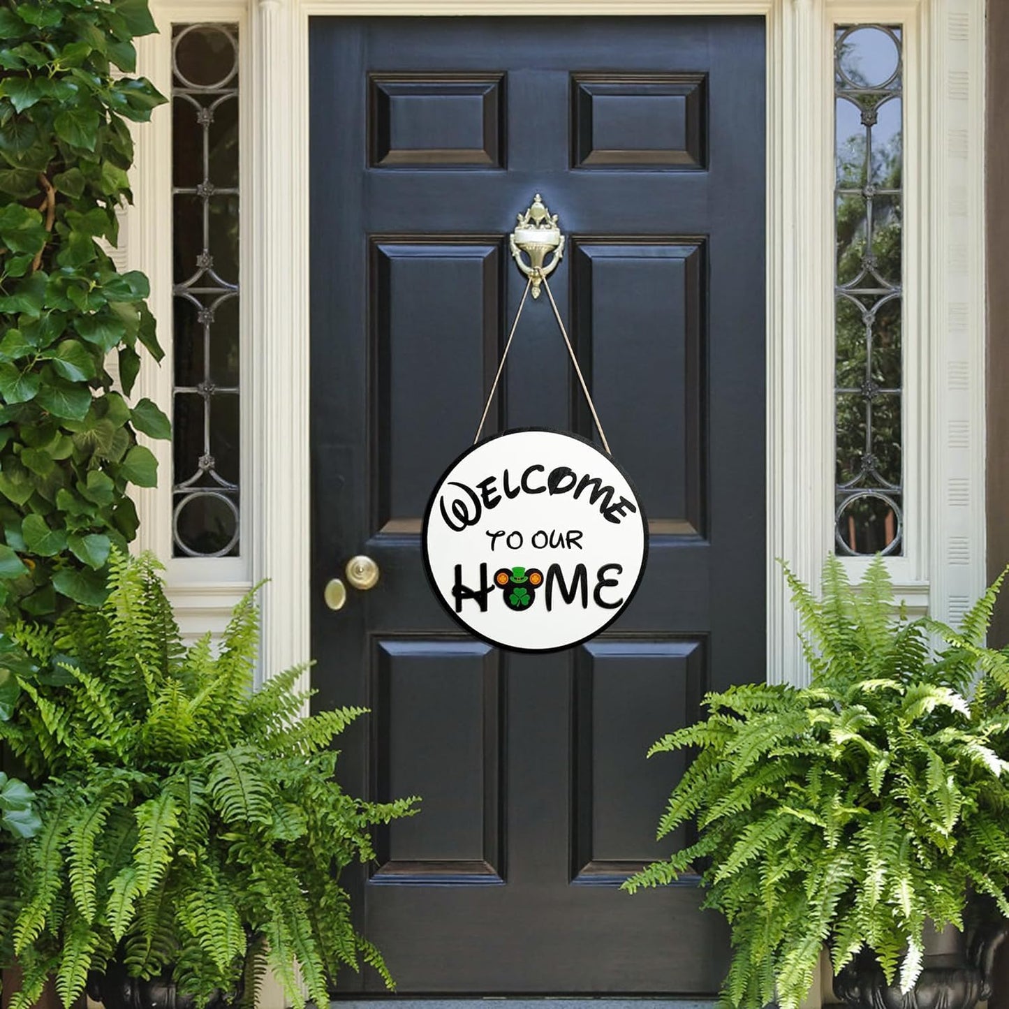 19Pcs Cute Mouse Interchangeable Seasonal Welcome Door Sign for Front Door Decor, Welcome to Our Home Sign with Interchangeable Holiday Pieces for Farmhouse/Wall/Porch Decor and Housewarming