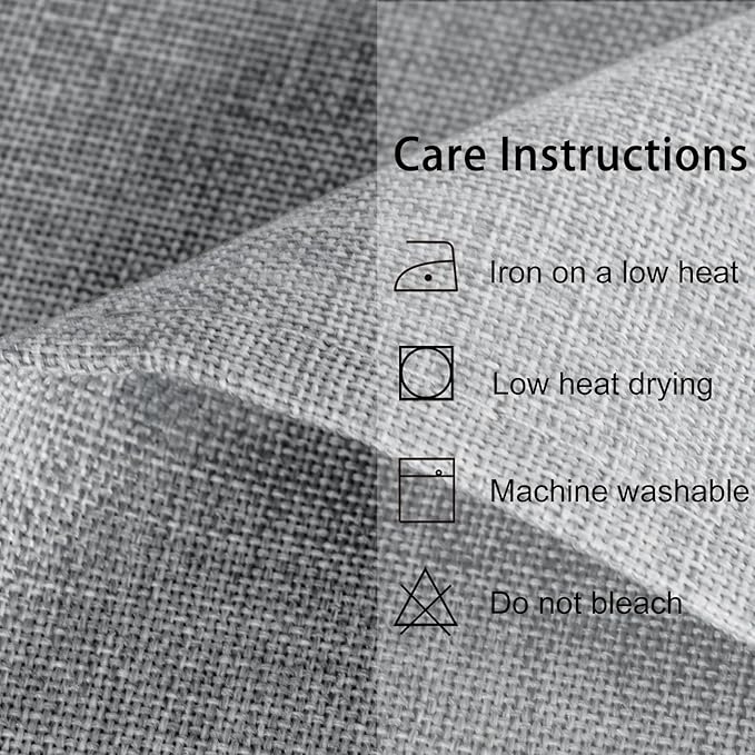 JIUZHEN Faux Linen Farmhouse Tablecloth Rectangular, Wrinkle Stain Resistant Table Cloth Rectangle Table Cover for Kitchen Dining, Holiday Party Dinner, Grey, 70 x 108 Inch