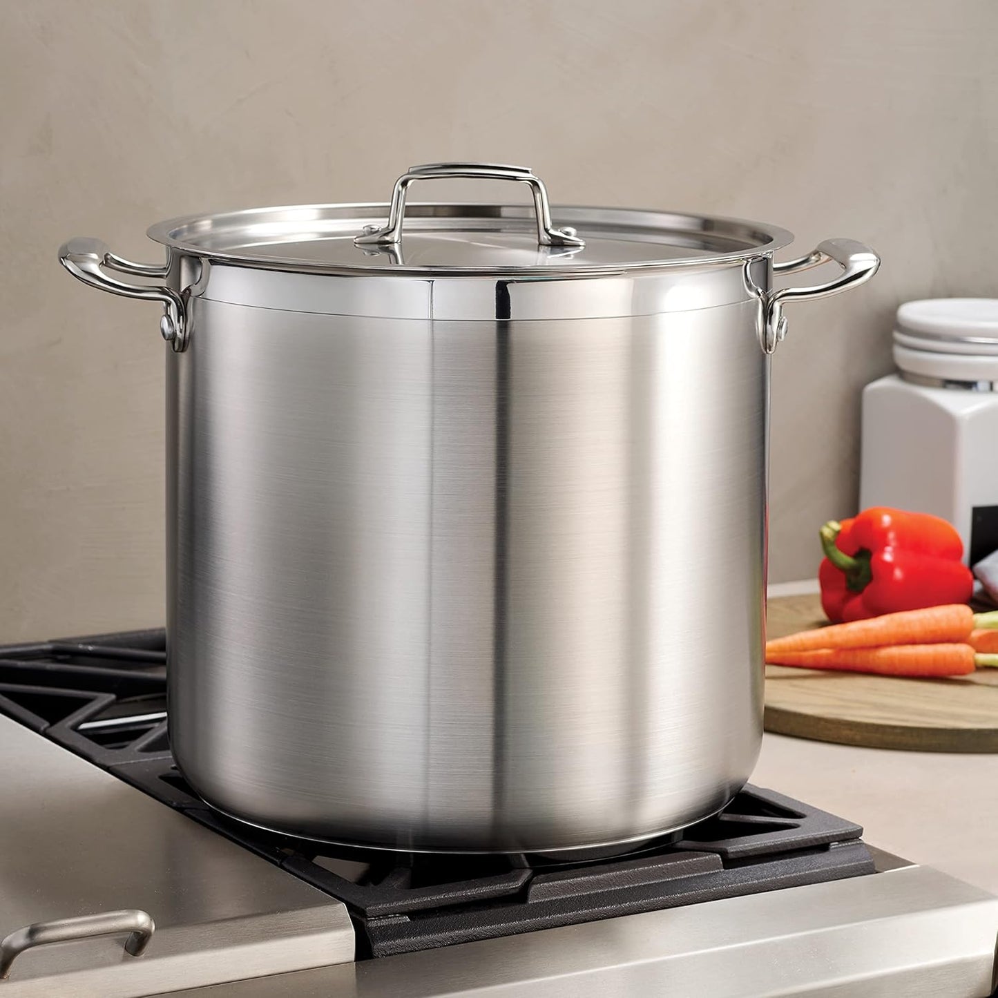 Tramontina Gourmet Stainless Steel 20-Quart Large Stock Pot with Lid