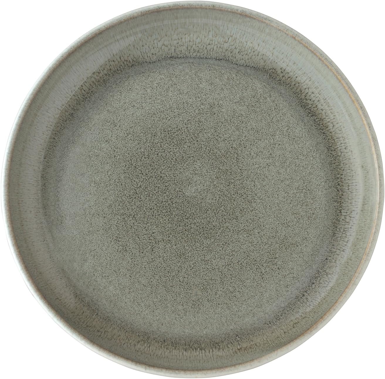 Sango 16-Piece Stoneware Dinnerware Set for 4, Glossy Cream/Green Plates and Bowls Sets with Reactive Glaze, Ceramic Dish Set, Modern Dishes for Everyday Use, Microwave & Dishwasher Safe, Resona Moss