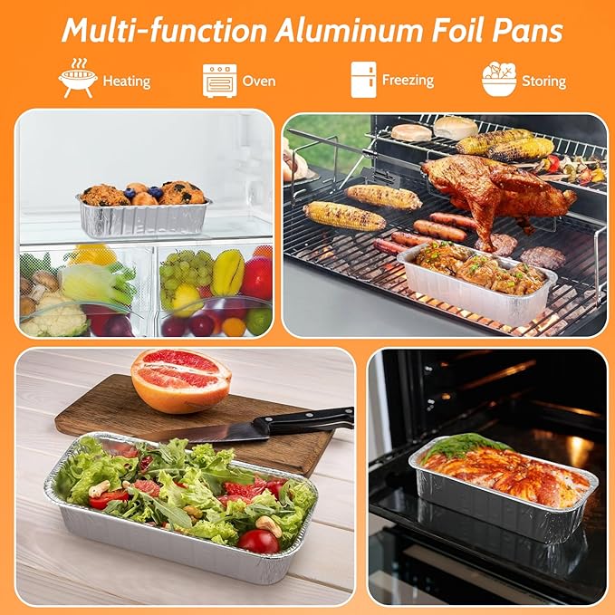 30 Pack Grill Drip Pans, 11 x 5 Inch Aluminum Foil Grease Catcher Cup Liner Compatible with Weber SmokeFire EX4/EX6/EPX6, Summit & Genesis II 400/600 Series