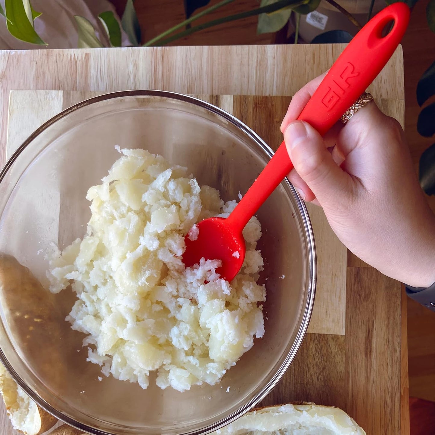 GIR: Get It Right Silicone Spoon, High Heat Resistant Kitchen Tool - Non toxic cooking utensils for Nonstick Cookware, Cooking, Baking and Mixing, Ultimate - 13IN, Red