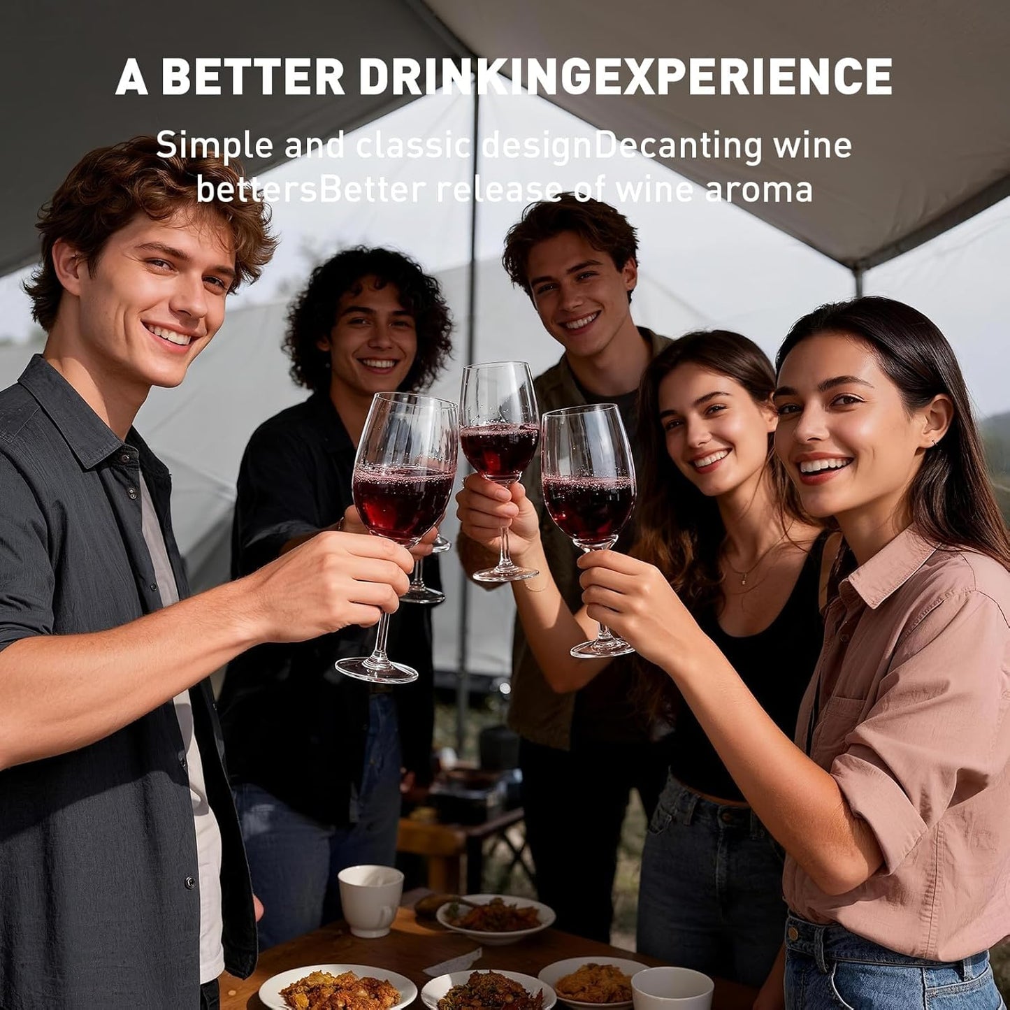 Plastic Wine Glasses Set of 2: 12oz Detachable Drinking Stemless Wine Glass - Reusable Outdoor Portable Shatterproof Wine Tumbler