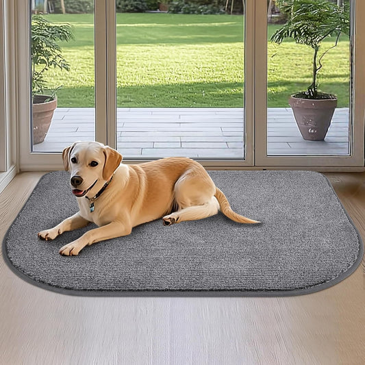 Dirt Trapper Dog Door Mat 32" x 47" / 80cm x 120cm, Washable Kitchen Rug, Non Slip Kitchen Mat for Floor, Absorbent Indoor Entryway Rug for Laundry, Bathroom, Bedroom