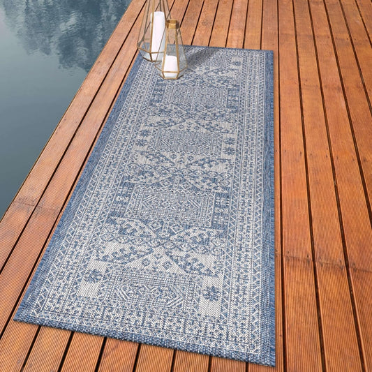 Keen Home Design Terrace Outdoor Runner Rug - 2x6 Washable Indoor/Outdoor Rug for Patio, Kitchen, Balcony, Beach, Garden, Deck and Porch, Size: 2'2"x5'7"