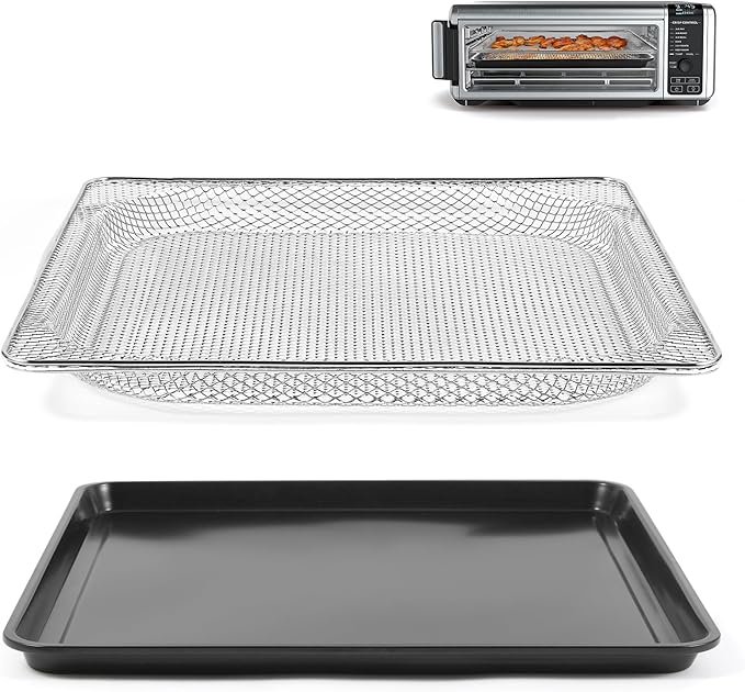 Ericair Oven Air Fryer Basket and Tray Compatible with Ninja SP100, SP101, SP1001C, SP201 Foodi Air Fry Oven, Air Fryer Accessories for Ninja Foodi 8-in-1 Air Fry Oven