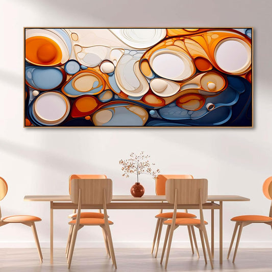 Large Abstract Wall Art Framed Canvas for Living Room - Colorful Modern Aesthetic Bedroom Decor Above Bed, Office Artwork Wood Frame Pictures Wall Decor